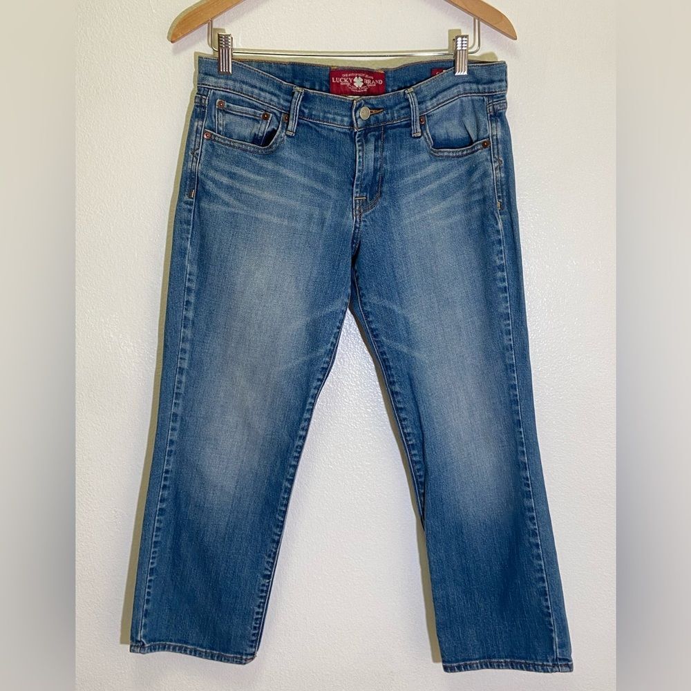 Lucky Brand - Sweet'n Crop Jeans Medium Wash Straight Leg Low Rise - size 6/28